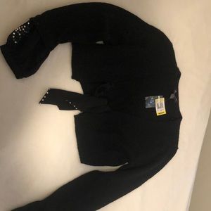 INC cropped long sleeve sweater